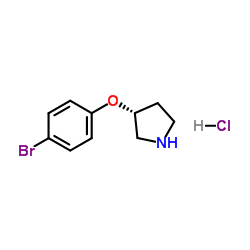 (3R)-3-(4-Bromophenoxy)pyrrolidine hydrochloride (1:1) Structure