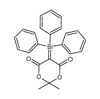 triphenylbismuthonio-4,4-dimethyl-2,6-dioxo-3,5-dioxane-1-ide结构式