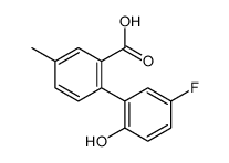 2-(5-fluoro-2-hydroxyphenyl)-5-methylbenzoic acid结构式