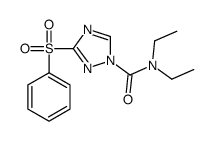 3-(benzenesulfonyl)-N,N-diethyl-1,2,4-triazole-1-carboxamide结构式