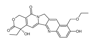 (4S)-10-(EthoxyMethyl)-4-ethyl-4,9-dihydroxy-1H-pyrano[3',4':6,7]indolizino[1,2-b]quinoline-3,14(4H,12H)-dione结构式