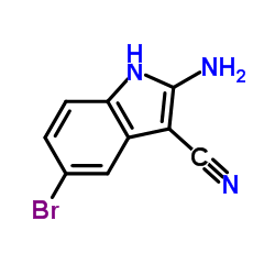 1H-Indole-3-carbonitrile, 2-amino-5-bromo- Structure