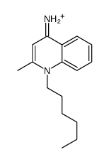 1-hexyl-4-amino-2-methylquinolinium结构式