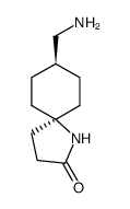 Meso-(5s,8s)-8-(aminomethyl)-1-azaspiro[4.5]decan-2-one Structure