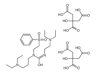 1-[2-(benzenesulfonyl)ethyl]-3-[2-(diethylamino)ethyl]-1-[3-(diethylamino)propyl]urea,2-hydroxypropane-1,2,3-tricarboxylic acid结构式