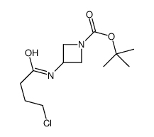 2-Methyl-2-propanyl 3-[(4-chlorobutanoyl)amino]-1-azetidinecarbox ylate Structure