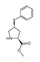 4-phenylsulfanylpyrrolidine-2-carboxylic acid methyl ester结构式