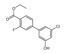 ethyl 4-(3-chloro-5-hydroxyphenyl)-2-fluorobenzoate结构式
