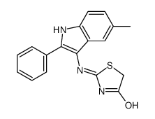 2-[(5-methyl-2-phenyl-1H-indol-3-yl)amino]-1,3-thiazol-4-one Structure