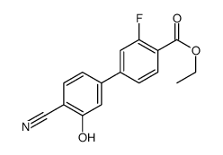 ethyl 4-(4-cyano-3-hydroxyphenyl)-2-fluorobenzoate结构式