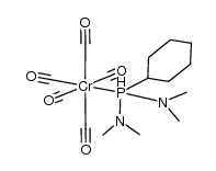 bis(dimethylamino)cyclohexylphosphine(pentacarbonyl)chromium(0) Structure