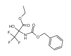 Ethyl 2-benzoxycarbonylamino-3,3,3-trifluoro-2-hydroxy-propionate结构式