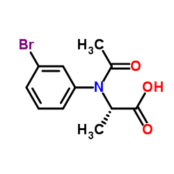 N-Acetyl-N-(3-bromophenyl)-L-alanine结构式