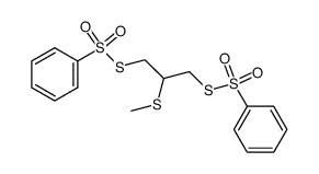 S,S'-(2-(methylthio)propane-1,3-diyl) dibenzenesulfonothioate结构式