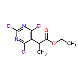 Ethyl 2-(2,4,6-trichloro-5-pyrimidinyl)propanoate Structure