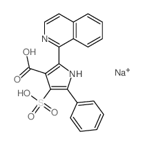 2-isoquinolin-1-yl-5-phenyl-4-sulfo-1H-pyrrole-3-carboxylic acid结构式