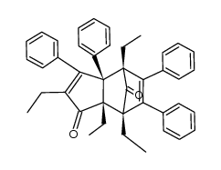 (3aR,4S,7R,7aR)-2,4,7,7a-tetraethyl-3,3a,5,6-tetraphenyl-3a,4,7,7a-tetrahydro-1H-4,7-methanoindene-1,8-dione Structure