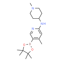 4-Methyl-N-(1-Methylpiperidin-4-yl)-5-(4,4,5,5-tetramethyl-1,3,2-dioxaborolan-2-yl)pyridin-2-amine structure