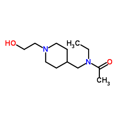 N-Ethyl-N-{[1-(2-hydroxyethyl)-4-piperidinyl]methyl}acetamide结构式