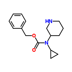 Benzyl cyclopropyl(3-piperidinyl)carbamate结构式