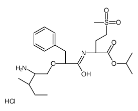 (2S)-[(2'S)-Amino-(3'S)-methyl-1-pentyloxy]-3-phenylpropionyl-methionine Sulfone, Isopropyl Ester, Hydrochloride Structure