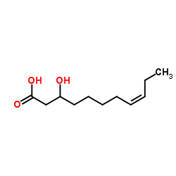 (8Z)-3-Hydroxy-8-undecenoic acid结构式