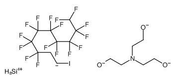 2-[bis(2-oxidoethyl)amino]ethanolate,1,1,2,2,3,3,4,4,5,5,6,6,7,7,8,8-hexadecafluoro-10-iododecane,silicon(4+)结构式