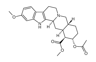 17α-acetoxy-11-methoxy-yohimbane-16β-carboxylic acid methyl ester Structure