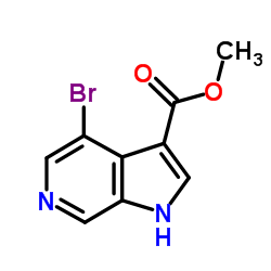 Methyl 4-bromo-1H-pyrrolo[2,3-c]pyridine-3-carboxylate结构式