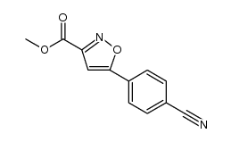 5-(4-氰基苯基)异噁唑-3-甲酸甲酯结构式