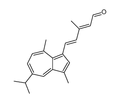 5-{1-[3,8-dimethyl-5-(1-methylethyl)azulenyl]}-3-methyl-2,4-pentadienal结构式