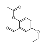 (4-ethoxy-2-formylphenyl) acetate结构式