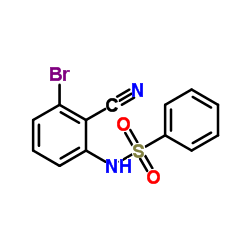 N-(3-bromo-2-cyanophenyl)-benzenesulfonamide Structure