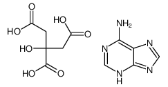 2-hydroxypropane-1,2,3-tricarboxylic acid,7H-purin-6-amine结构式