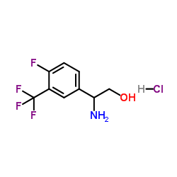 2-amino-2-(4-fluoro-3-(trifluoromethyl)phenyl)ethanol hydrochloride Structure