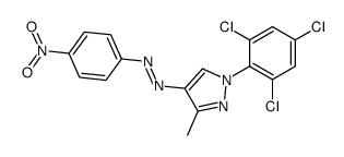 [3-methyl-1-(2,4,6-trichlorophenyl)pyrazol-4-yl]-(4-nitrophenyl)diazene Structure