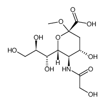 N-(Hydroxyacetyl)-2-O-Methyl-α-neuraminic Acid结构式