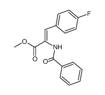 (Z)-2-Benzoylamino-3-(4-fluoro-phenyl)-acrylic acid methyl ester Structure