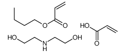 butyl prop-2-enoate,2-(2-hydroxyethylamino)ethanol,prop-2-enoic acid结构式