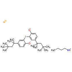 2,2'-Thiobis(4-tert-octylphenolato)-n-butylamine nickel(II) structure