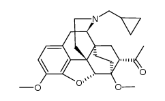 1-[(5α,7α)-17-(Cyclopropylmethyl)-4,5-epoxy-18,19-dihydro-3,6-dimethoxy-6,14-ethenomorphinan-7-yl]ethanone结构式