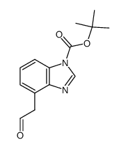4-(2-Oxo-ethyl)-benzoimidazole-1-carboxylic acid tert-butyl ester Structure