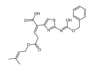 (E/Z)-2-(2-Benzyloxycarbonylamino-4-thiazolyl)-4-(3-methyl-2-butenyloxycarbonyl)-2-butenoic acid Structure