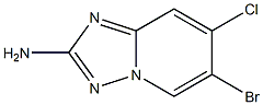 6-Bromo-7-chloro-[1,2,4]triazolo[1,5-a]pyridin-2-ylamine结构式