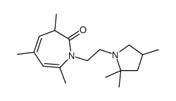 1,3-Dihydro-3,5,7-trimethyl-1-[2-(2,2,4-trimethyl-1-pyrrolidinyl)ethyl]-2H-azepin-2-one结构式