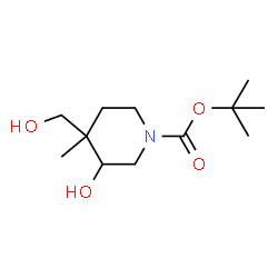 tert-butyl 3-hydroxy-4-(hydroxymethyl)-4-methylpiperidine-1-carboxylate Structure