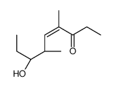 (6R,7R)-7-hydroxy-4,6-dimethylnon-4-en-3-one结构式