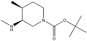 (3S,4S)-4-Methyl-3-methylamino-piperidine-1-carboxylic acid tert-butyl ester结构式