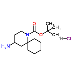 2-Methyl-2-propanyl 4-amino-1-azaspiro[5.5]undecane-1-carboxylate hydrochloride (1:1) Structure