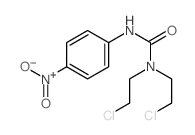 1,1-bis(2-chloroethyl)-3-(4-nitrophenyl)urea structure